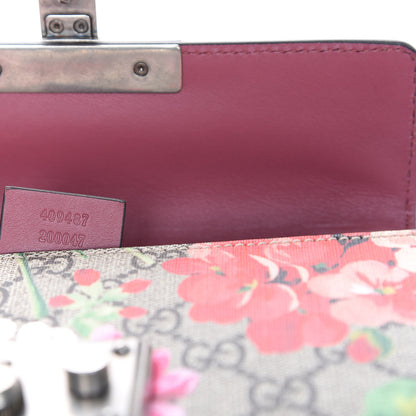 Gucci GG Supreme Monogram Blooms Small Padlock Shoulder Bag Beige Multicolor Dry Rose 8 of 11