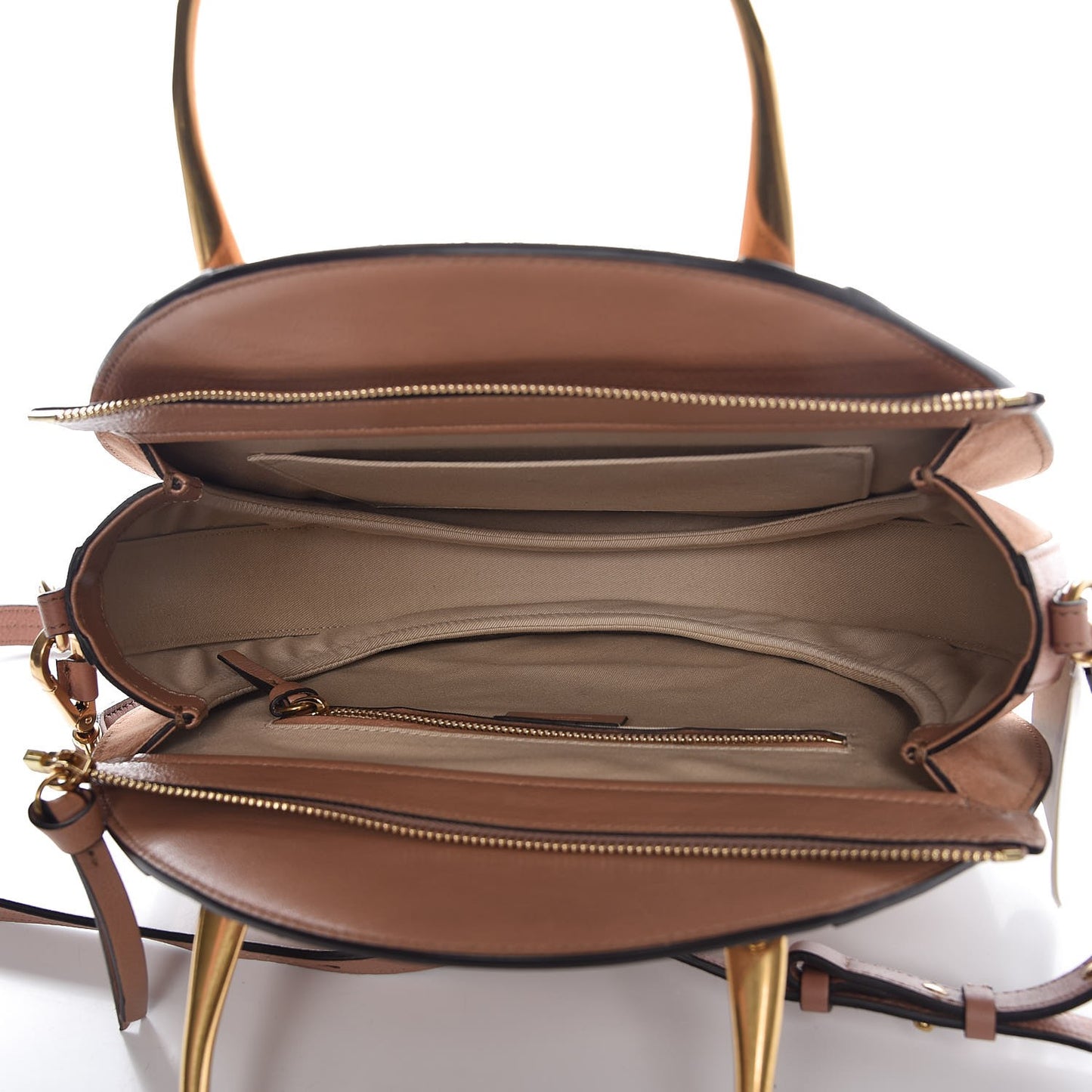 Goatskin Suede Medium Pixie Bag Nougat