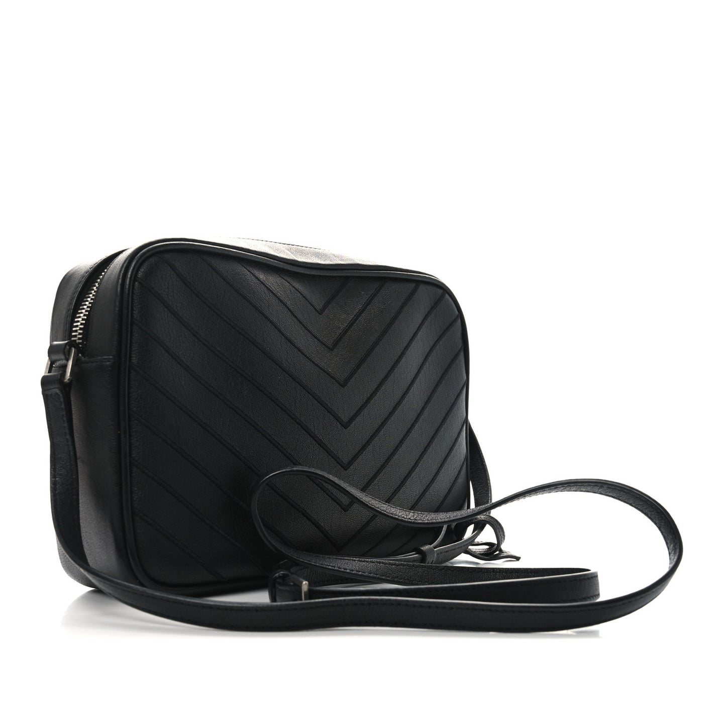 Calfskin Studded Matelasse Monogram Lou Camera Bag Black