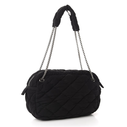 Chanel Nylon Bubble Quilt Shoulder Bag Black 3 of 10
