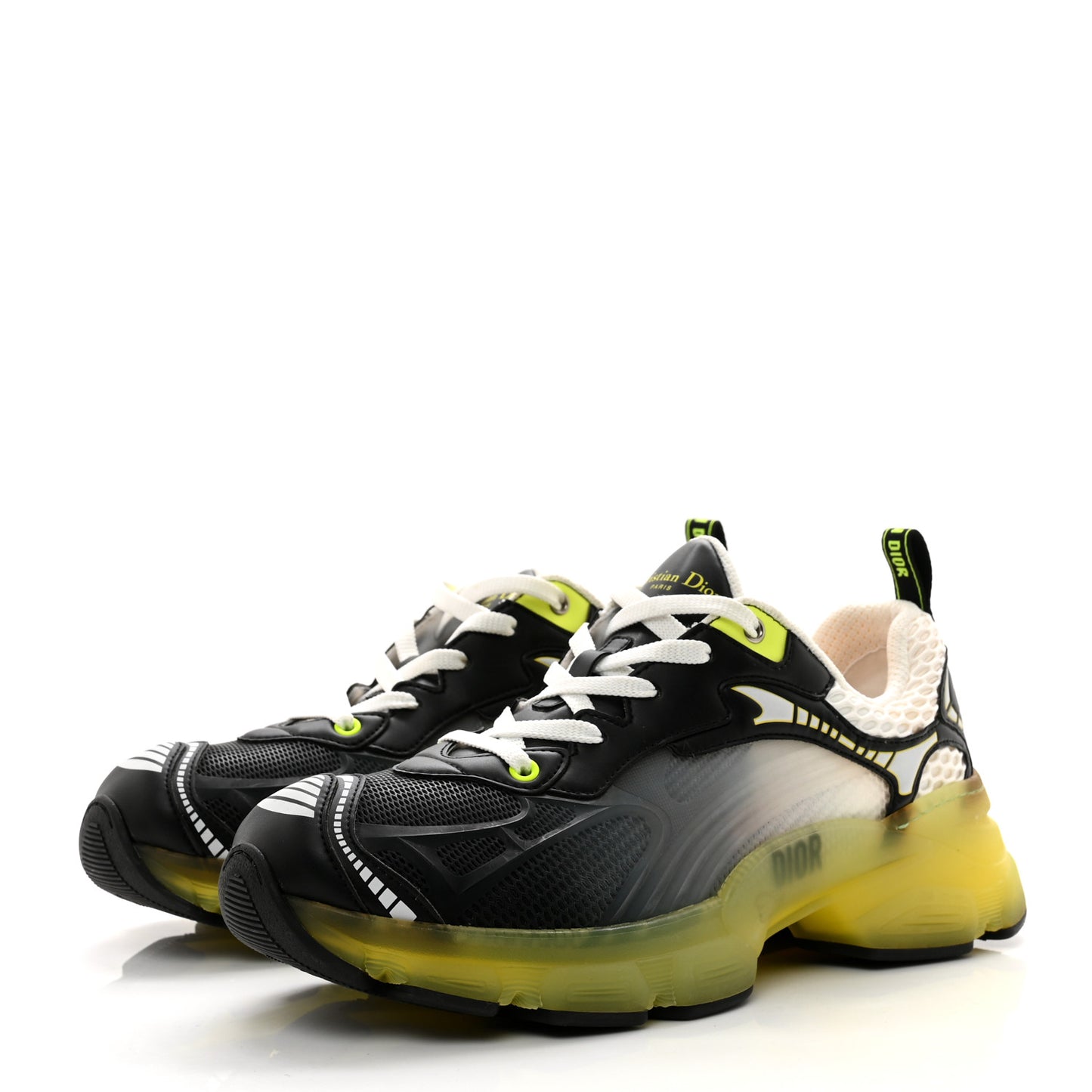 Matte Technical Fabric Mesh Dior Vibe Sneakers 41 White Yellow