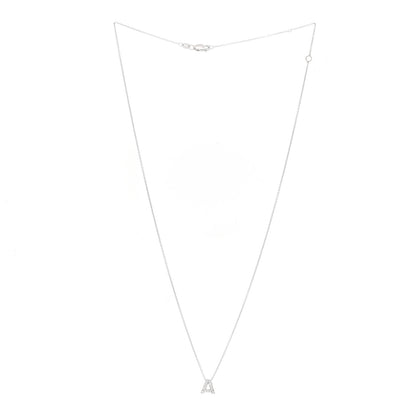 Roberto Coin 18K White Gold Diamond Love Letter A Pendant Necklace 3 of 7