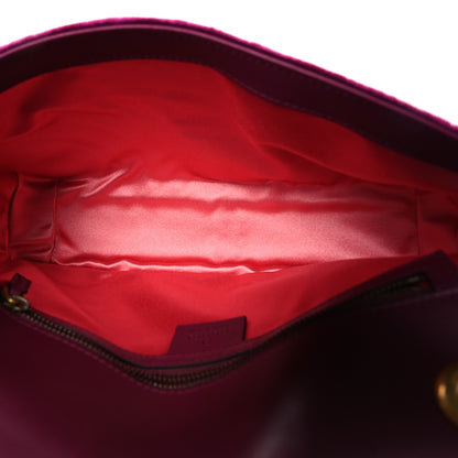 Gucci Velvet Matelasse Small GG Marmont Shoulder Bag Fuchsia Violet Cyclamen 5 of 11