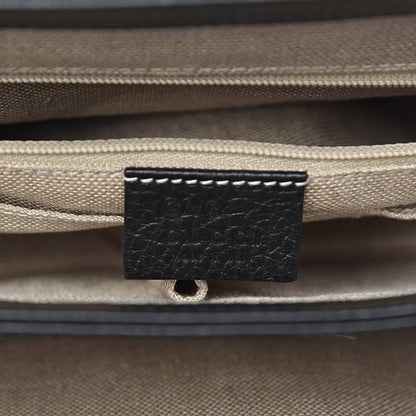 Gucci Dollar Calfskin Medium Interlocking G Top Handle Shoulder Bag Black 6 of 14