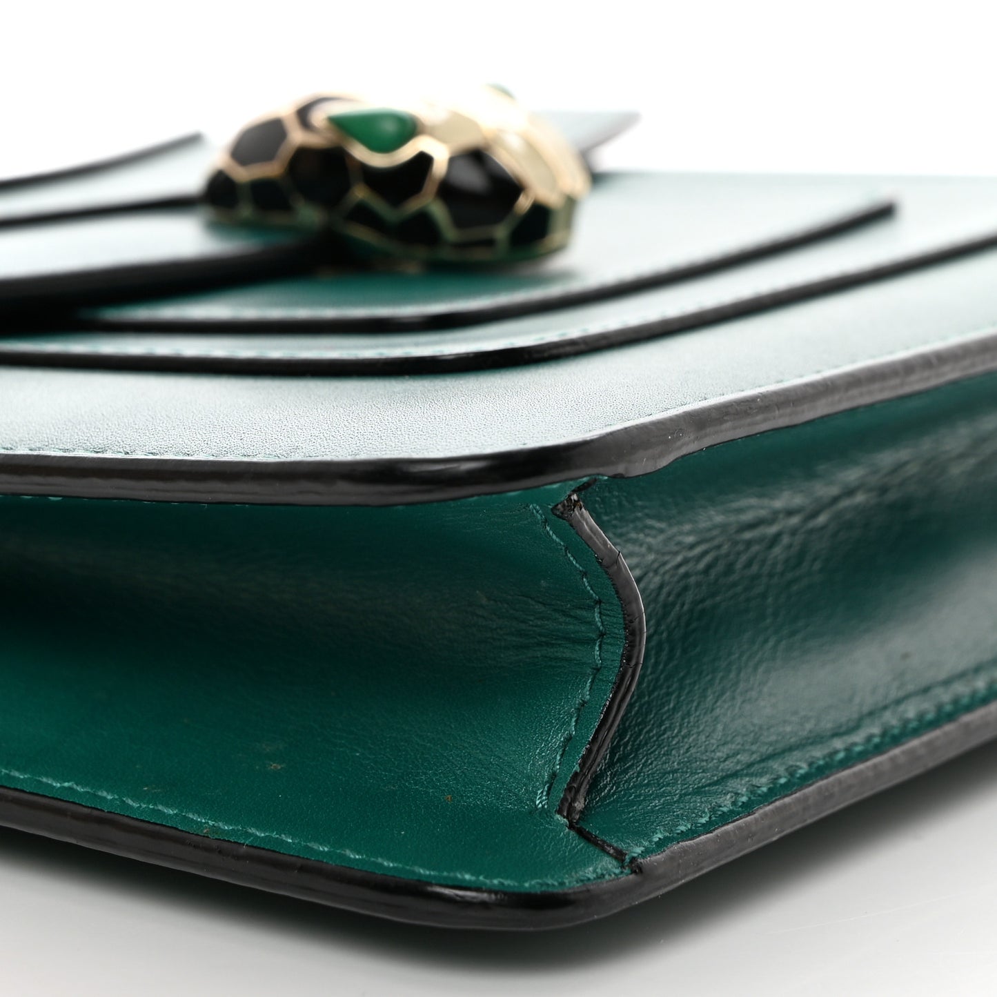 Calfskin Small Serpenti Forever Snake Strap Crossbody Bag Emerald Green