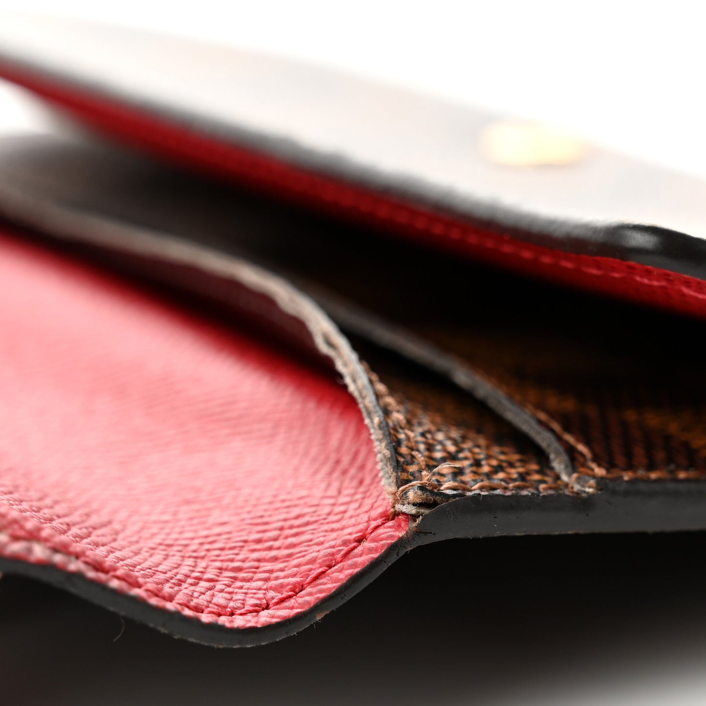 Damier Ebene Josephine Wallet Red