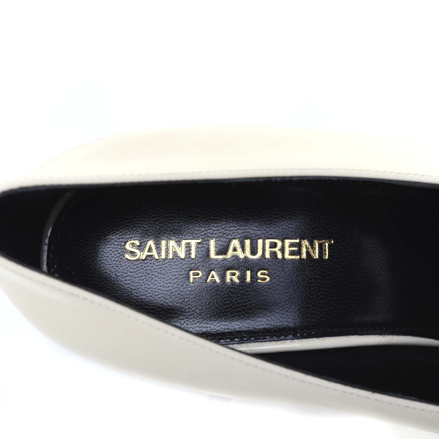 Saint Laurent Patent Calfskin Teddy High Vamp 105 Pumps 39 White 8 of 11