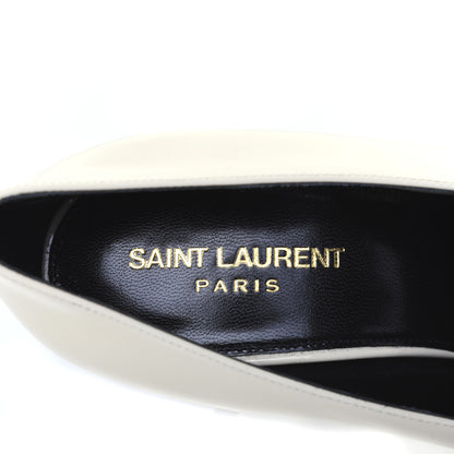 Saint Laurent Patent Calfskin Teddy High Vamp 105 Pumps 39 White 8 of 11