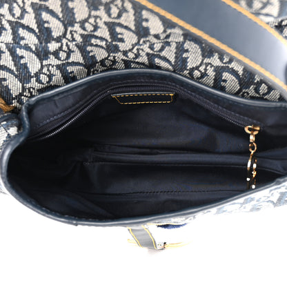 Christian Dior Monogram Saddle Bag Blue 5 of 11