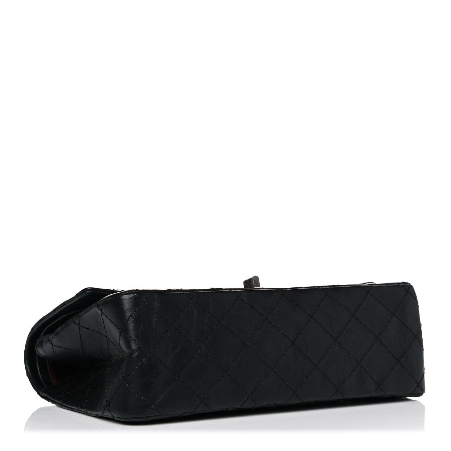 Aged Calfskin Quilted 2.55 Reissue 225 Flap Black