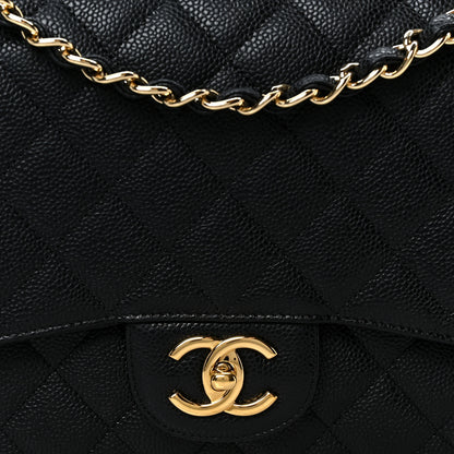 Chanel Caviar Quilted Maxi Double Flap Black 8 of 10