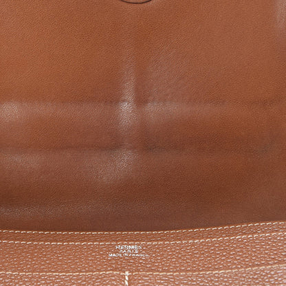 Hermes Taurillon Clemence Dogon Duo Wallet Gold 9 of 22
