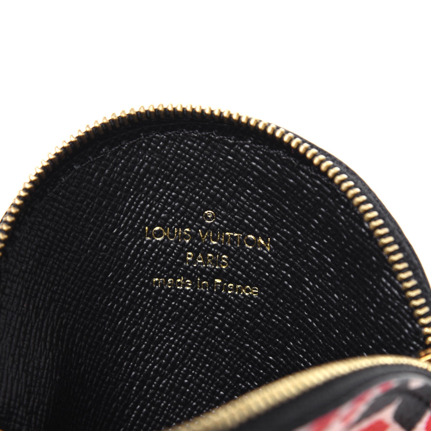 Louis Vuitton Monogram Giant Crafty Round Coin Purse Creme Rouge 6 of 10