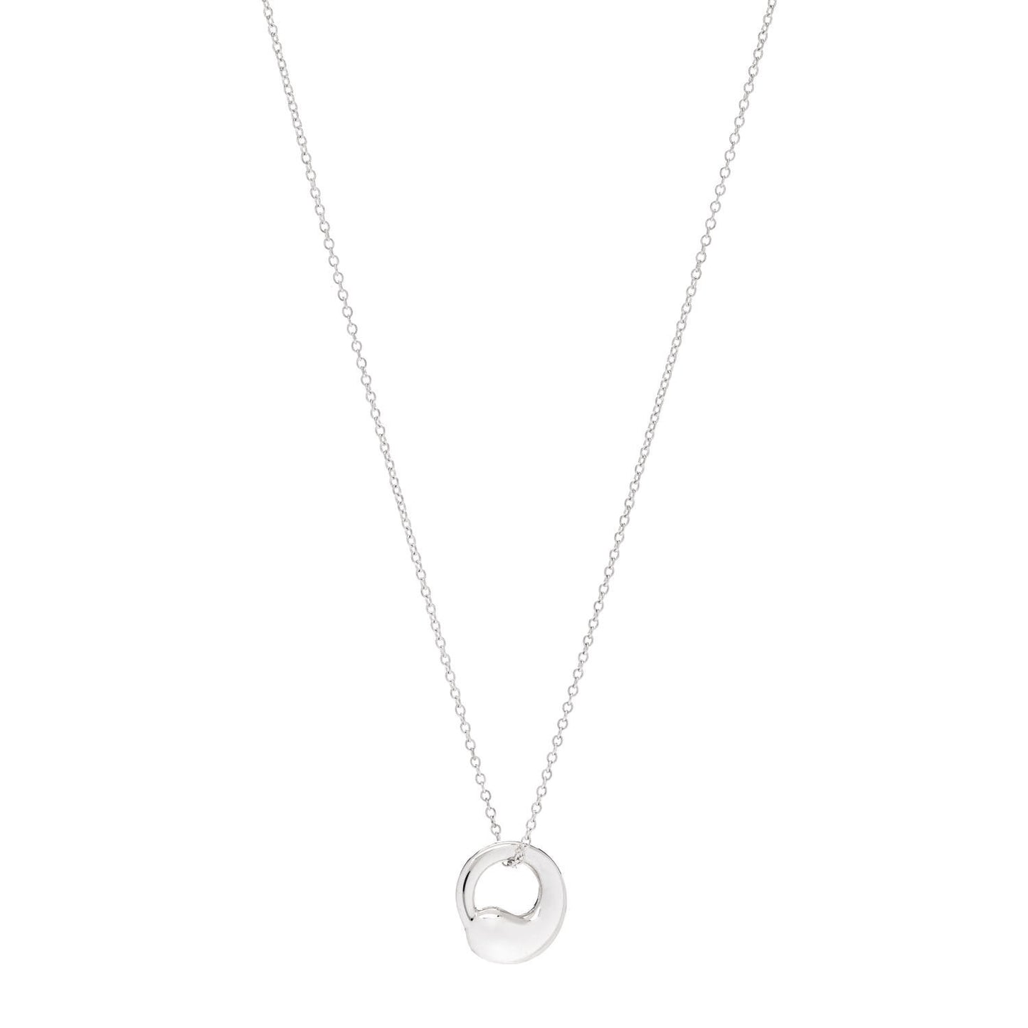 Sterling Silver 12mm Elsa Peretti Eternal Circle Pendant Necklace