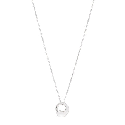 Tiffany Sterling Silver 12mm Elsa Peretti Eternal Circle Pendant Necklace 1 of 6