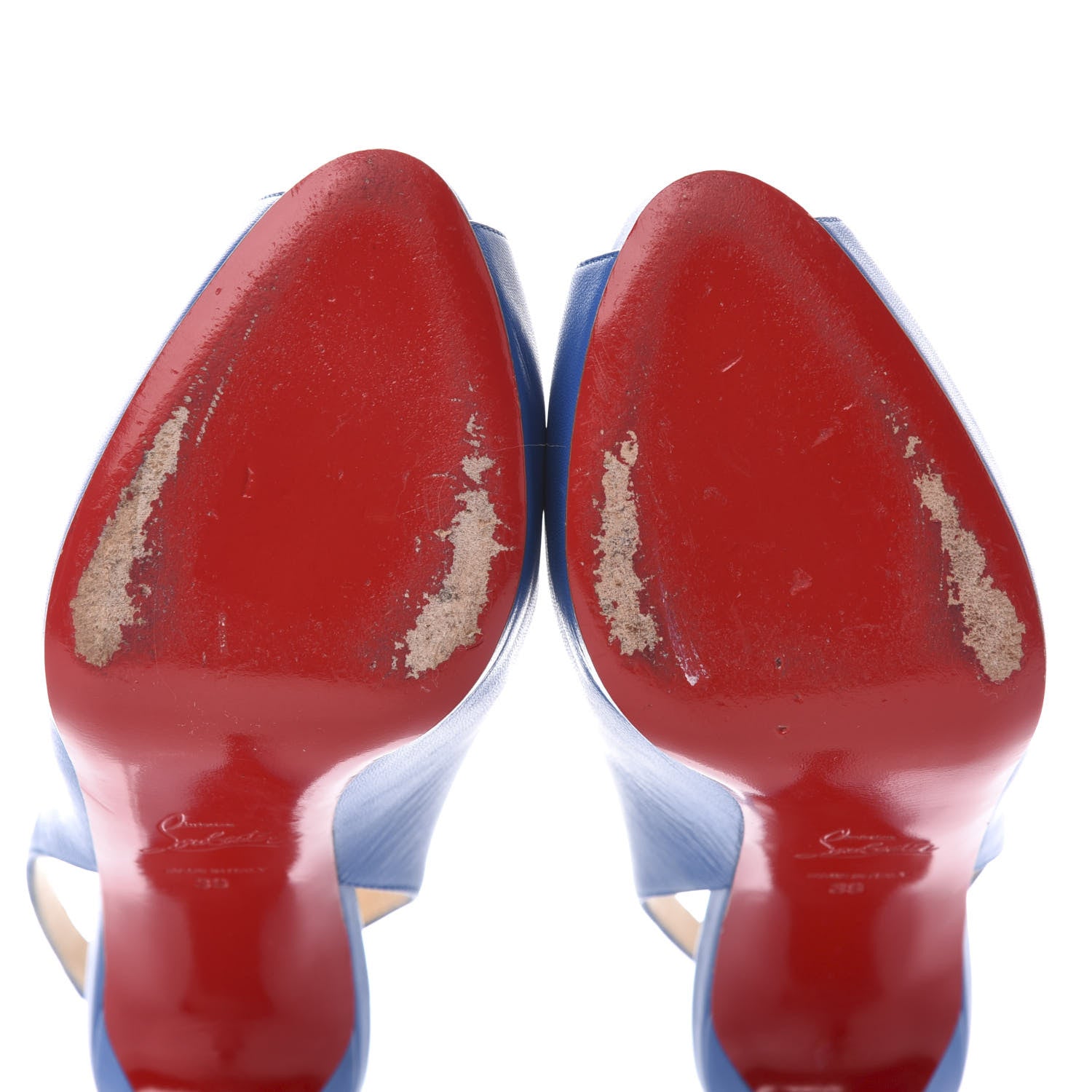 Christian Louboutin Kid Private Number 120 Pumps 39 Blue 6 of 9