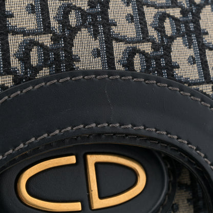 Christian Dior Oblique Fold Over Clutch Blue 8 of 8