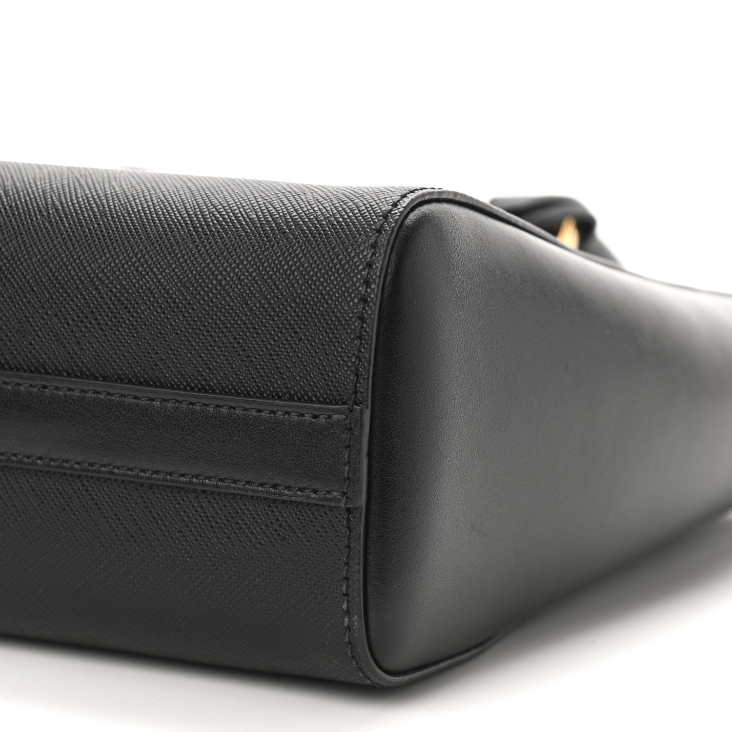 Prada Saffiano Soft Calfskin Small Zippered Tote Black 11 of 11
