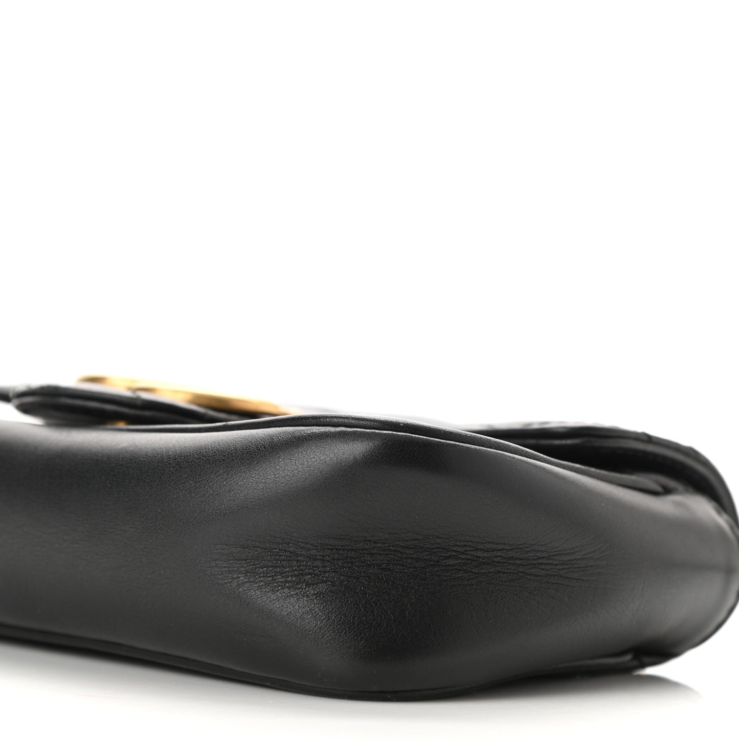 Calfskin Matelasse Super Mini GG Marmont Shoulder Bag Black