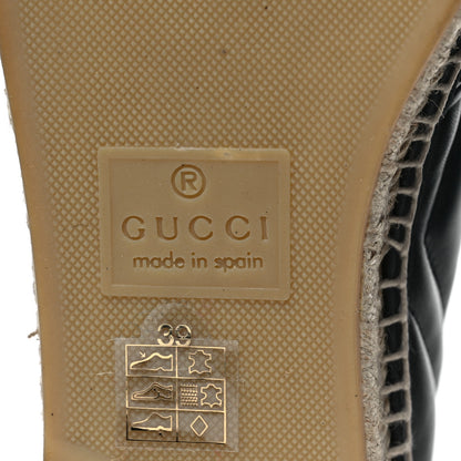 Gucci Nappa Matelasse GG Marmont Espadrilles 39 Black 6 of 9