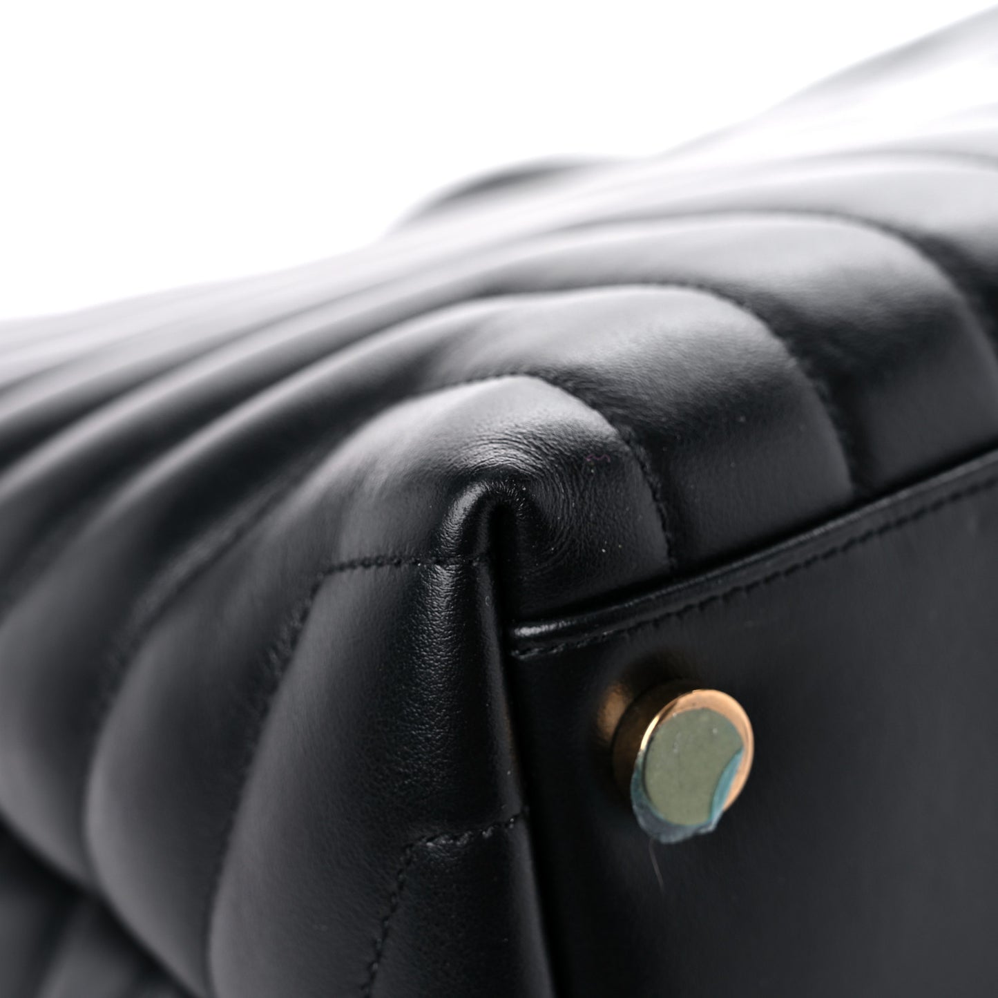 Calfskin Y Quilted Monogram Large Loulou Chain Satchel Black