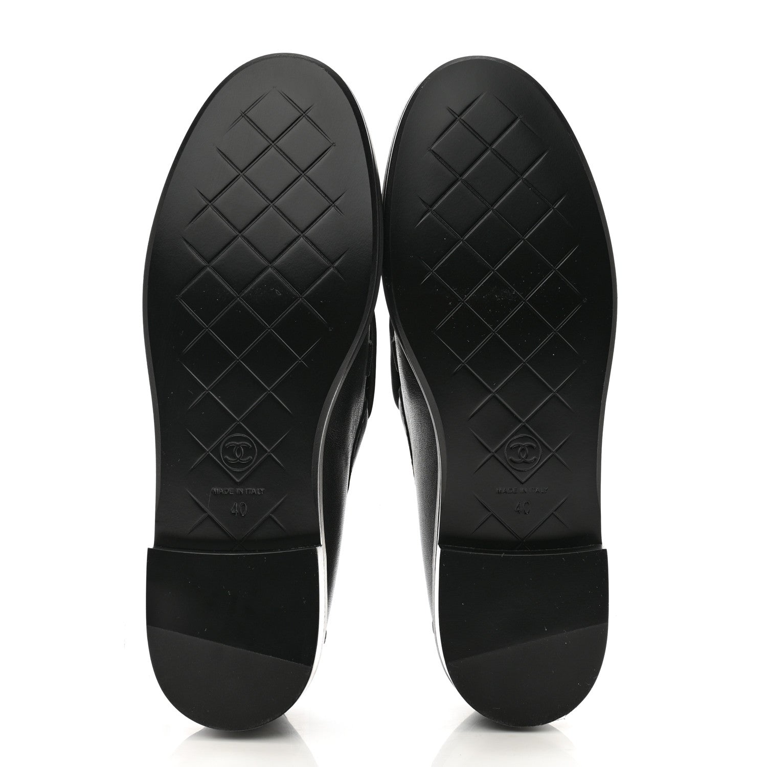 Chanel Lambskin Quilted CC Turnlock Loafers 40 Black 5 of 11