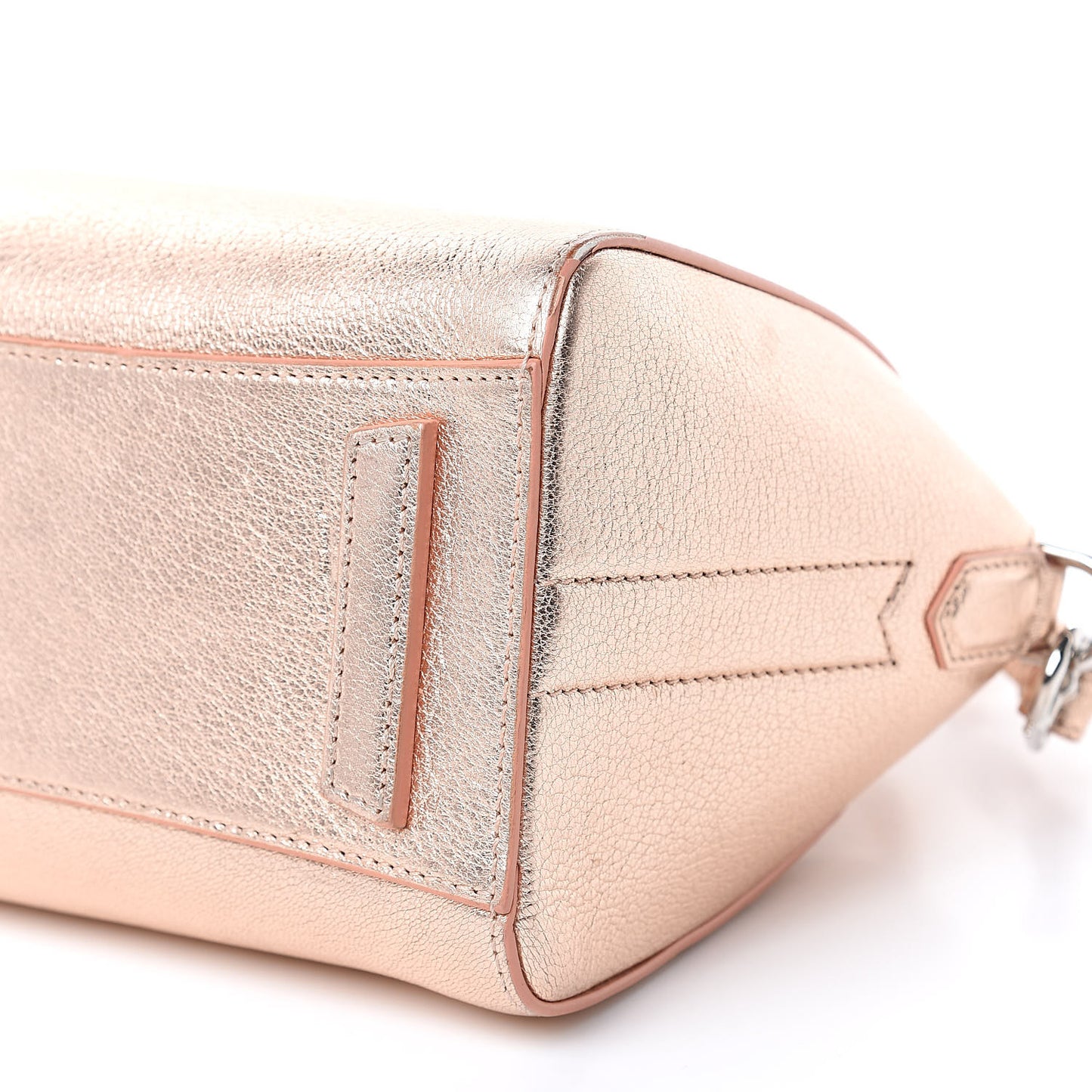 Metallic Sugar Goatskin Mini Antigona Light Pink