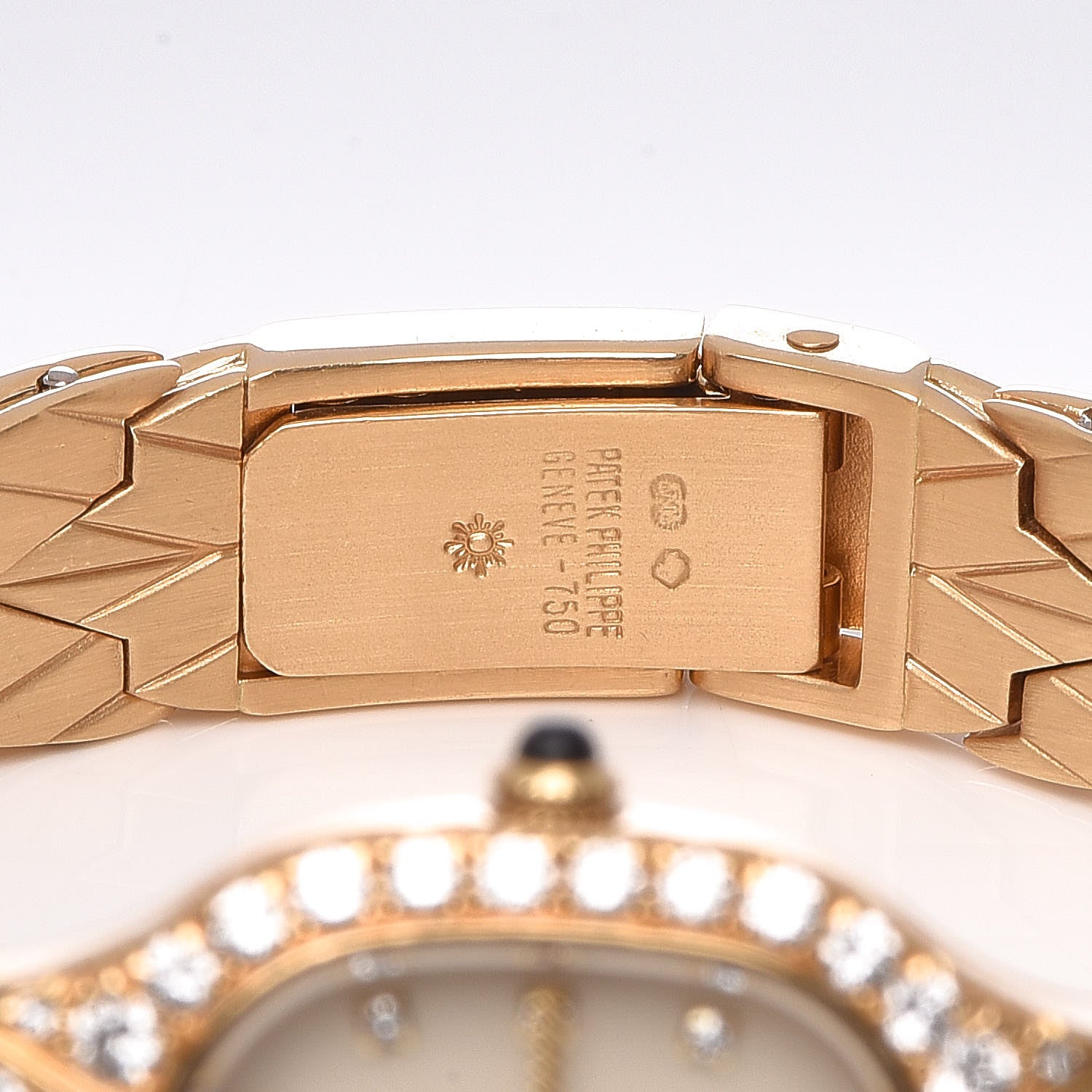 Patek Philippe 18K Yellow Gold Diamond La Flamme Quartz Watch 481513 6 of 6