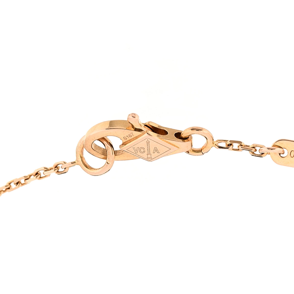 Van Cleef & Arpels 18K Rose Gold Carnelian Sweet Alhambra Bracelet 3 of 5