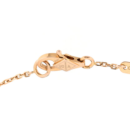 Van Cleef & Arpels 18K Rose Gold Carnelian Sweet Alhambra Bracelet 3 of 5