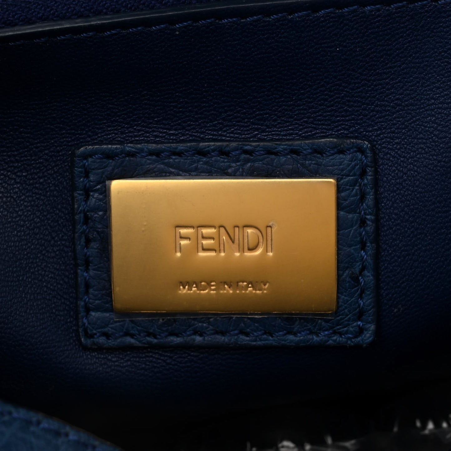 Ostrich Shiny Nappa Medium Peekaboo Iconic Satchel Blue