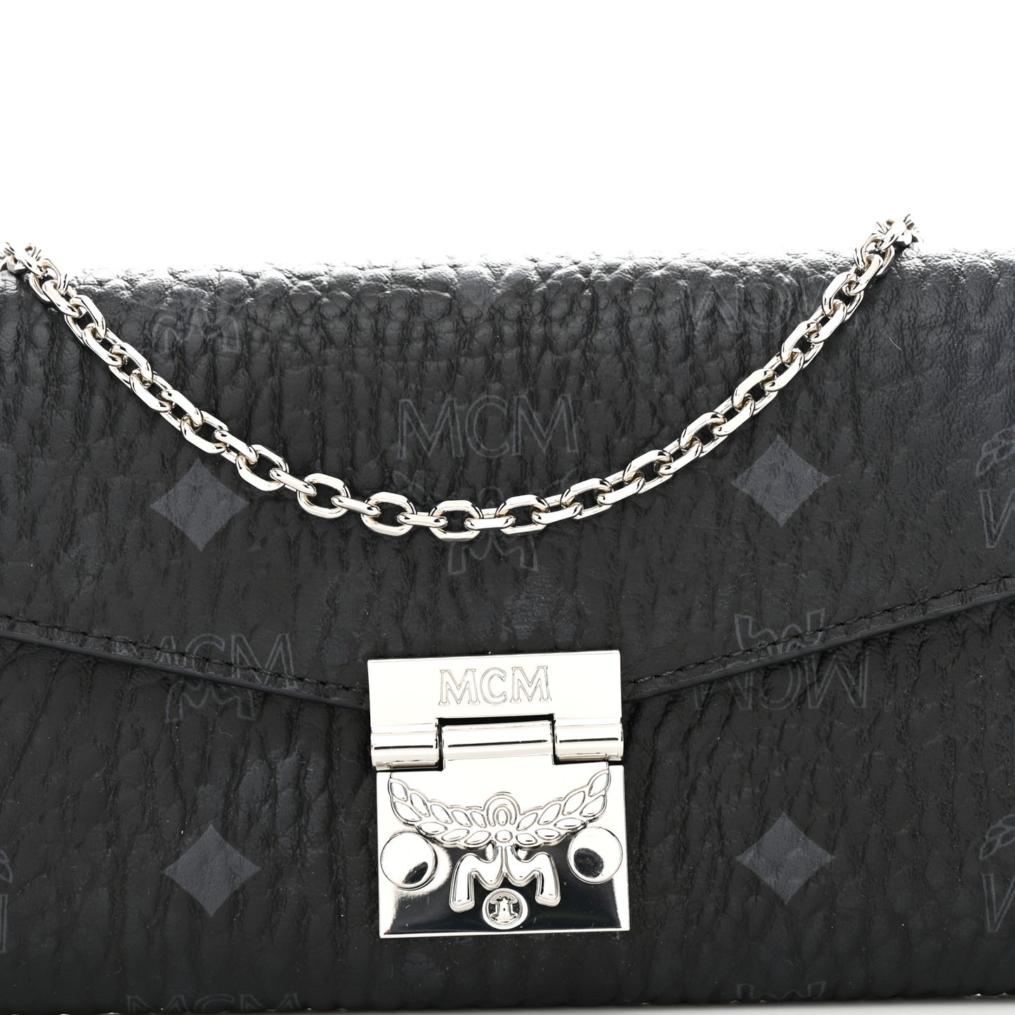 Visetos Large Patricia Wallet On Chain Black