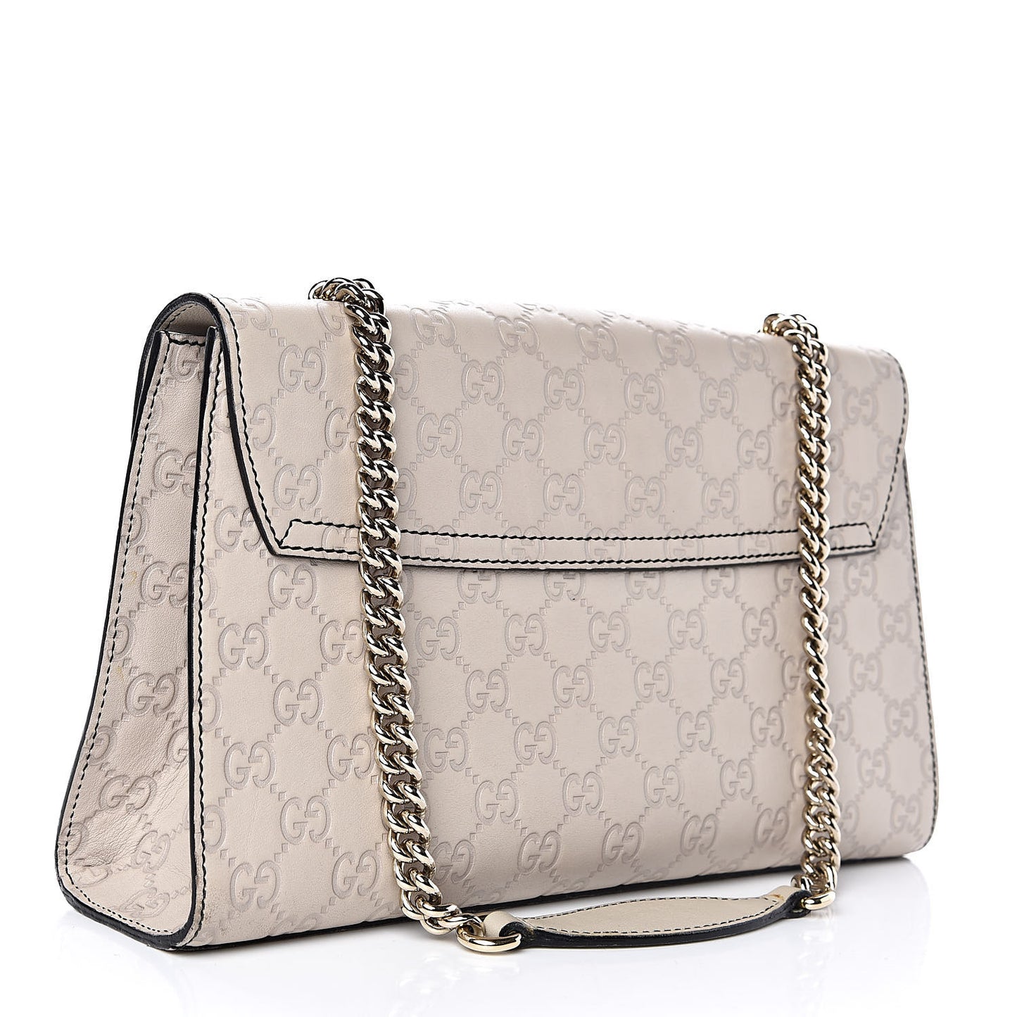 Guccissima Signature Medium Emily Chain Shoulder Bag Mystic White