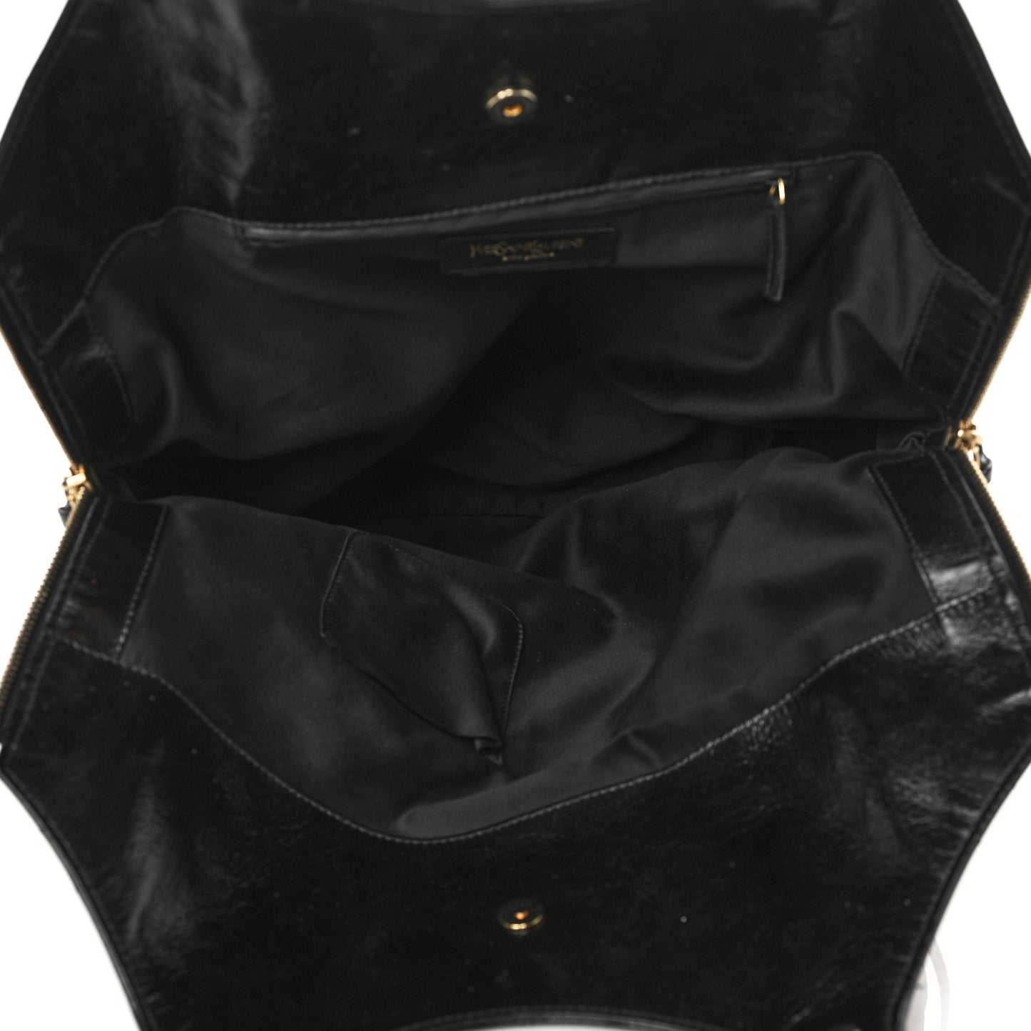 Patent Crocodile Embossed Tribute Tote Black