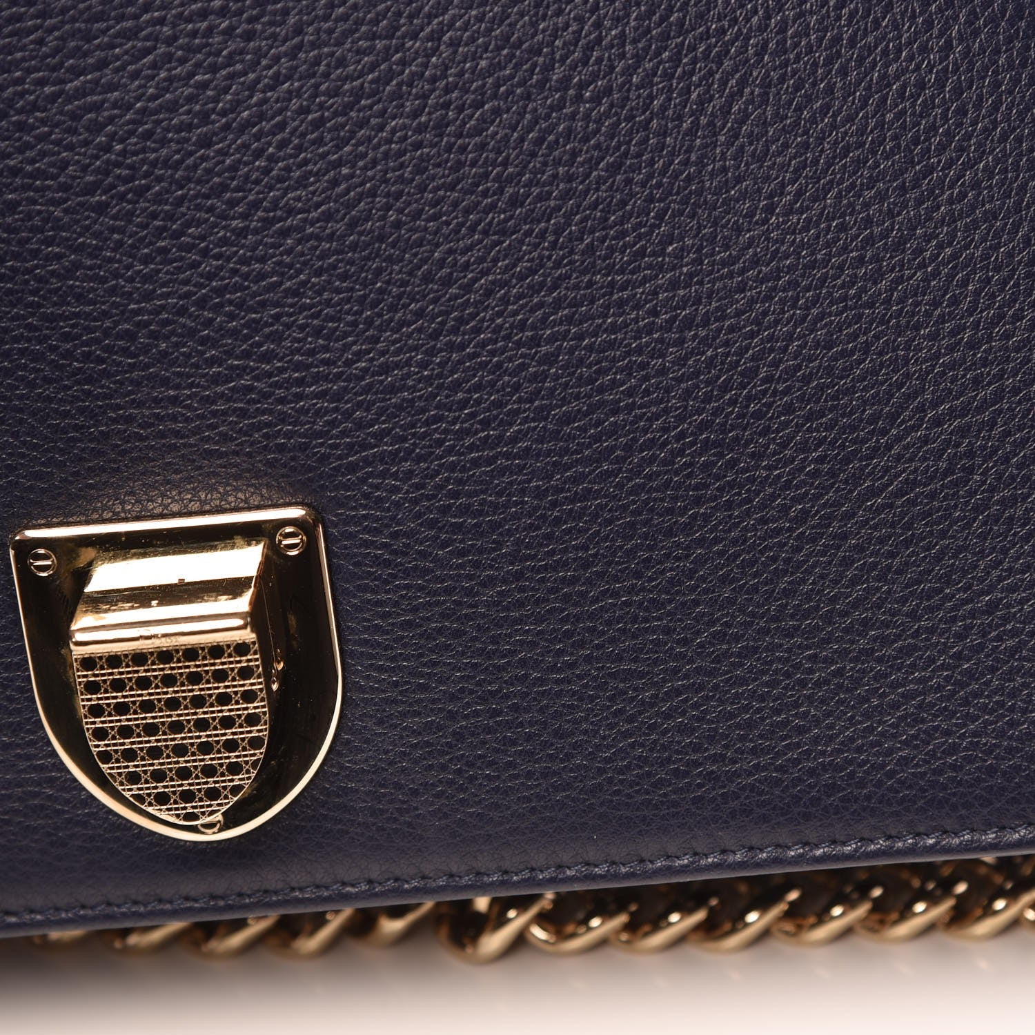 Christian Dior Grained Calfskin Medium Diorama Flap Bag Blue 10 of 11