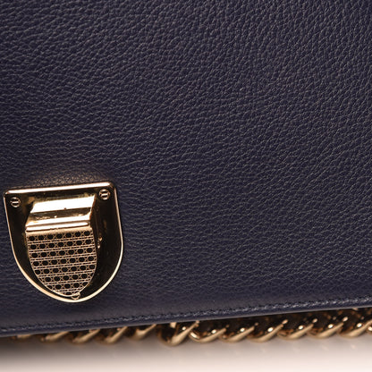 Christian Dior Grained Calfskin Medium Diorama Flap Bag Blue 10 of 11