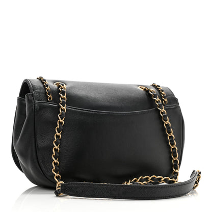 Chanel Lambskin Caviar Lovely Chains Flap Shoulder Bag Black 3 of 10