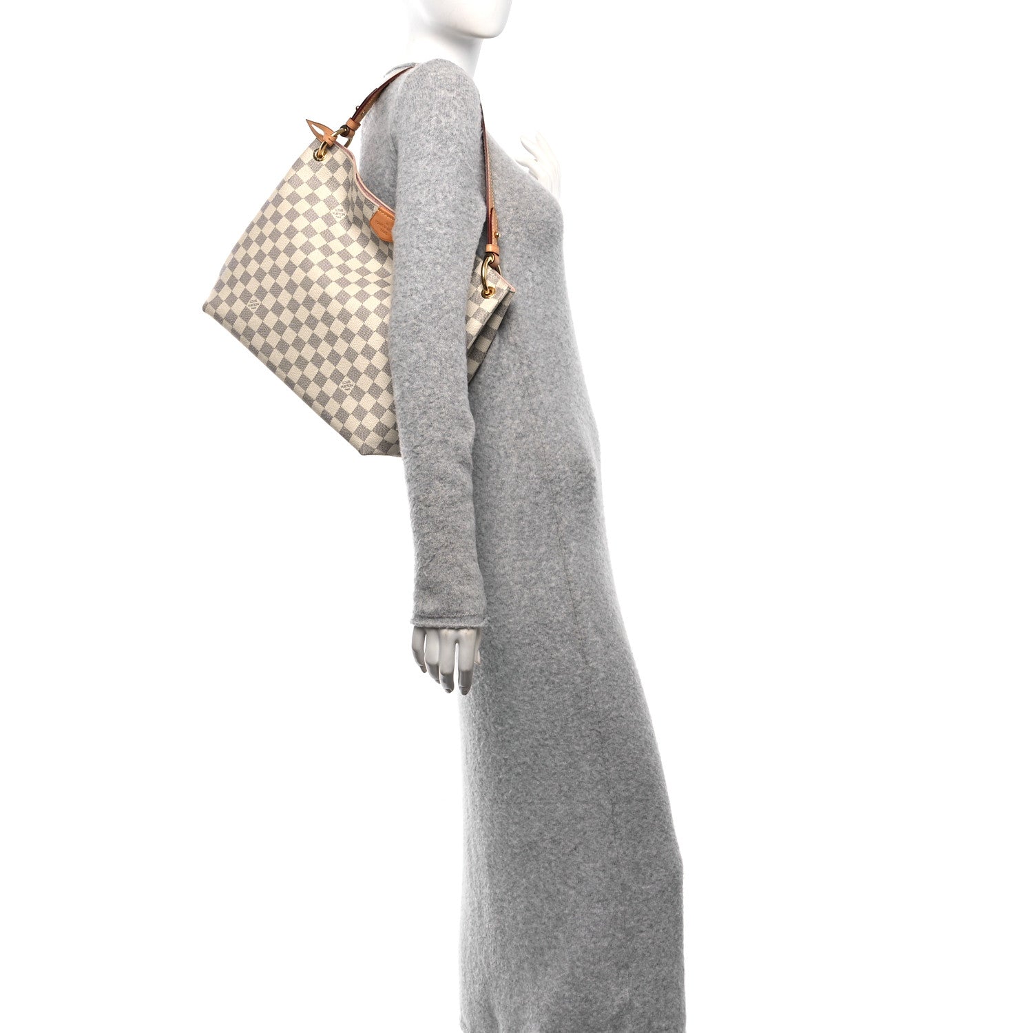 Louis Vuitton Damier Azur Graceful PM Rose Ballerine 2 of 9