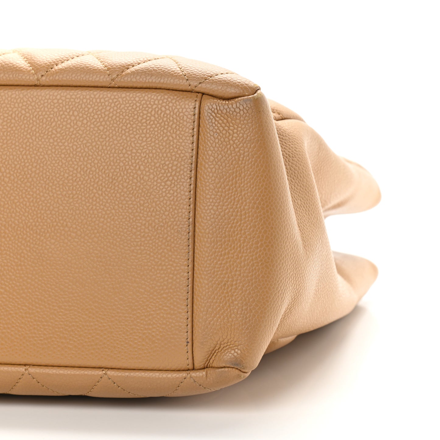 Caviar Quilted Grand Shopping Tote GST Beige