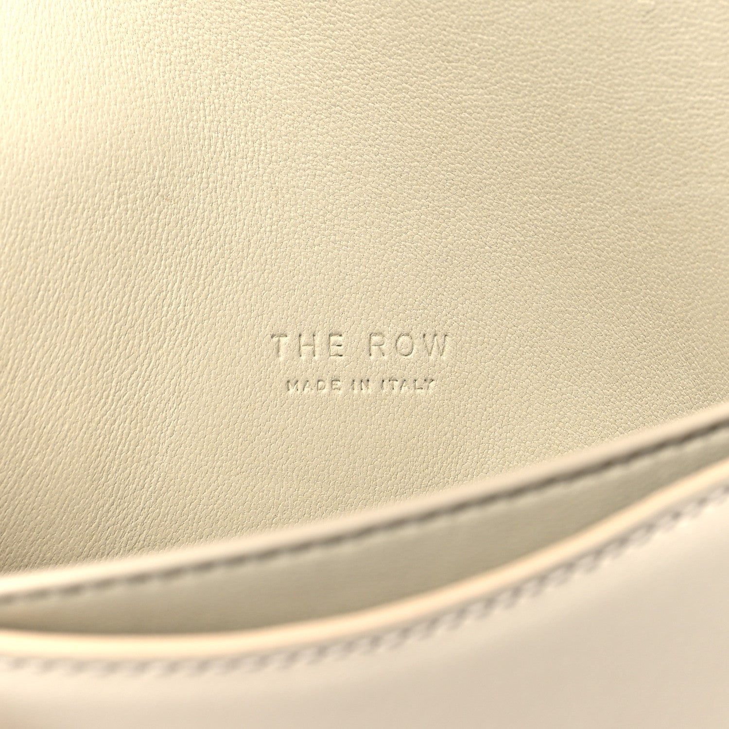The Row Smooth Calfskin Horizontal Belt Bag Ivory 6 of 8