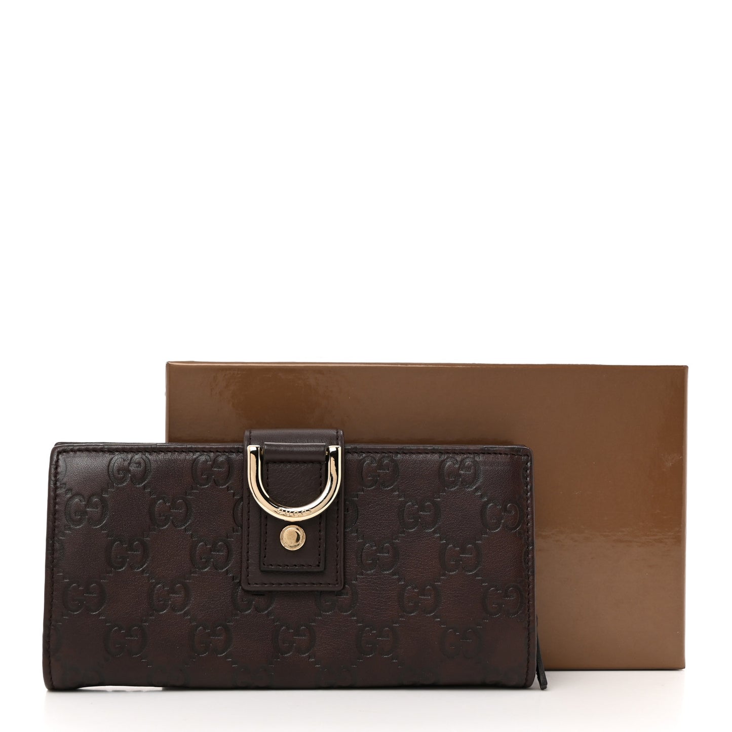 Guccissima Abbey Continental Wallet Chocolate