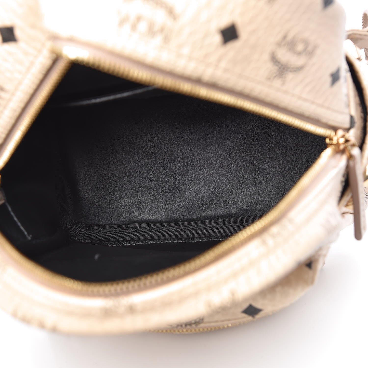 MCM Visetos Side Stud Mini Stark Backpack Beige 7 of 10
