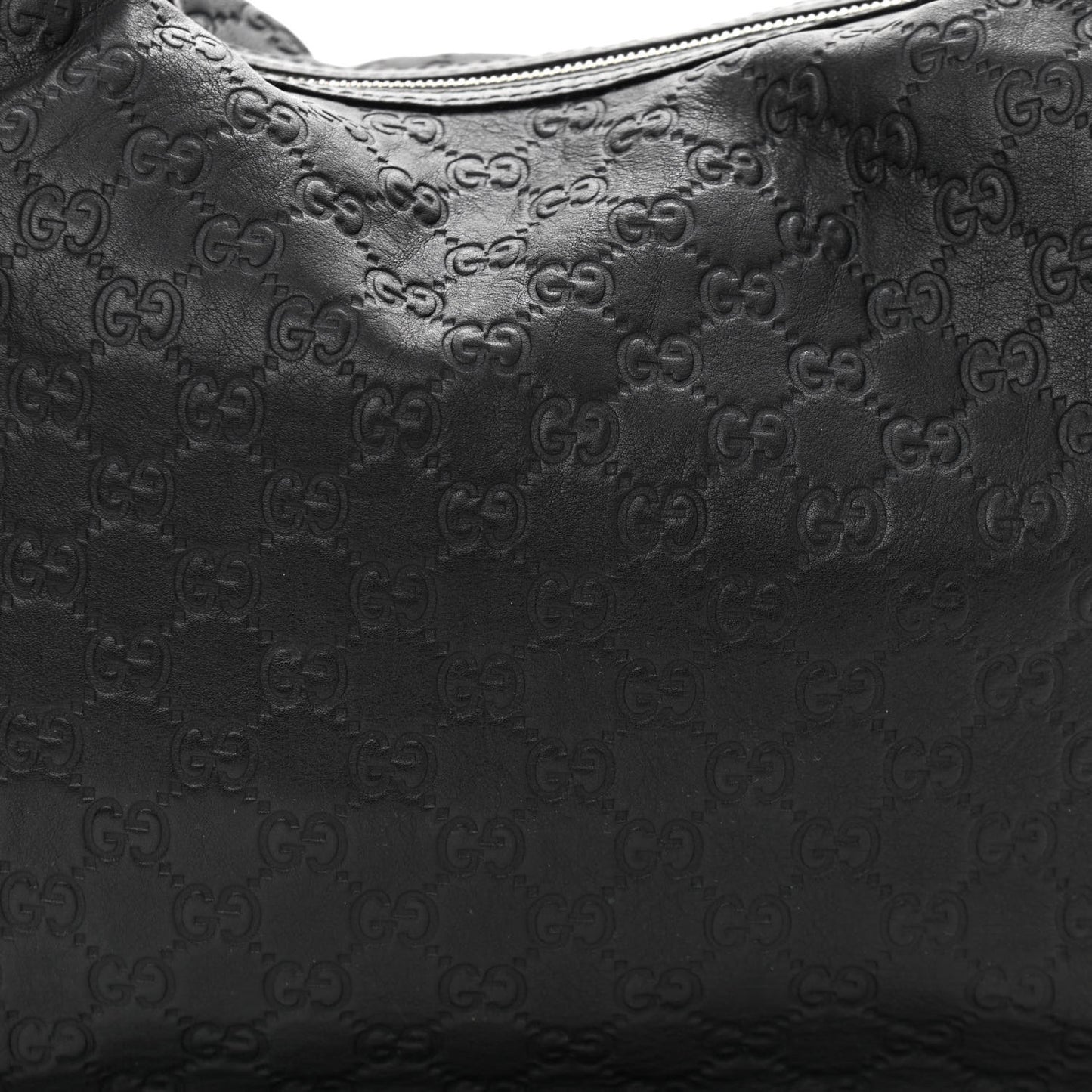 Guccissima Large GG Twins Hobo Black