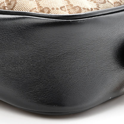Gucci Monogram Matelasse Diagonal Small GG Marmont Chain Shoulder Bag Beige Black 10 of 10