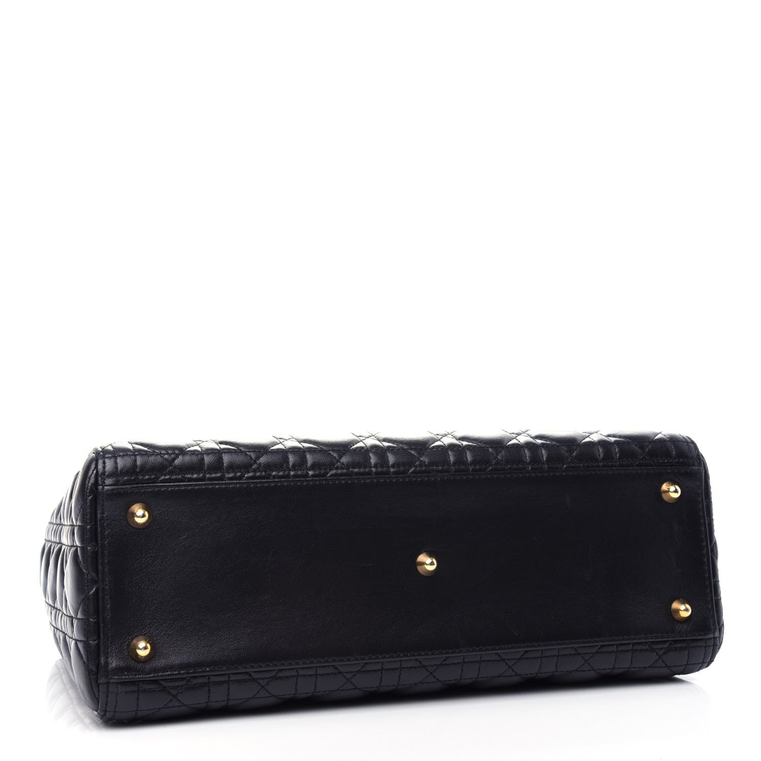 Christian Dior Lambskin Cannage Large Lady Dior Black 4 of 11