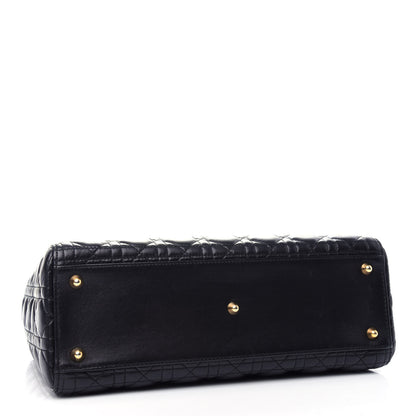 Christian Dior Lambskin Cannage Large Lady Dior Black 4 of 11