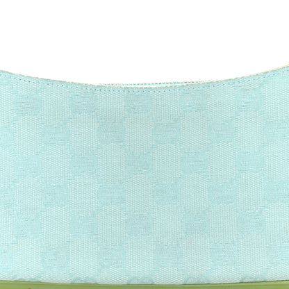 Gucci Canvas Patent Monogram Shoulder Bag Green Blue 8 of 17
