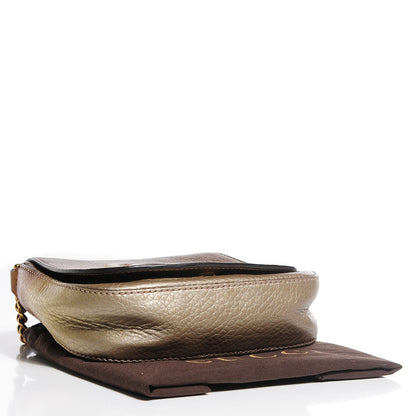 Gucci Metallic Pebbled Calfskin Small Soho Flap Crossbody Gold Ombre 4 of 7