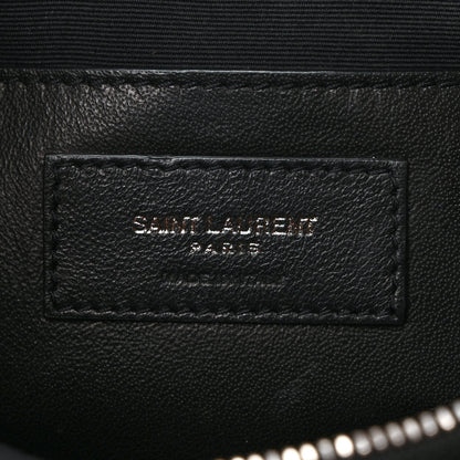 Saint Laurent Patent Crocodile Embossed Sac Coeur Heart Shaped Clutch Black 6 of 8