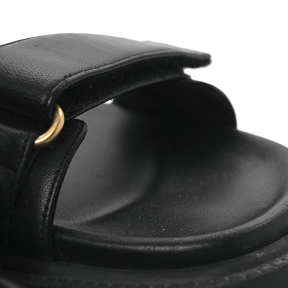 Christian Dior Lambskin Dioract 10mm Sandals 39 Black 11 of 15